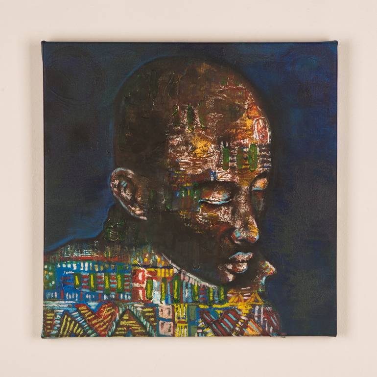 Original Figurative Portrait Painting by Buhle Nkalashe