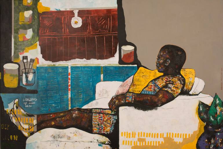 Original Abstract Portrait Paintings by Buhle Nkalashe