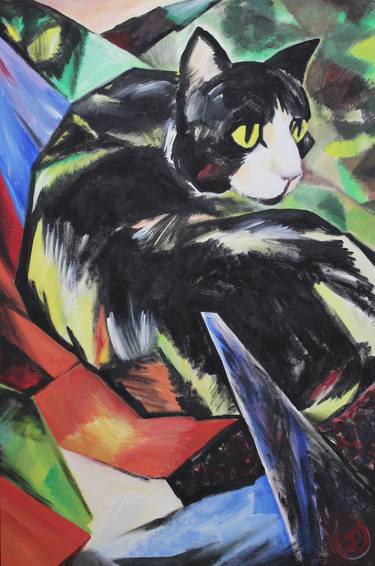 Print of Expressionism Cats Paintings by Dmitriy Baum