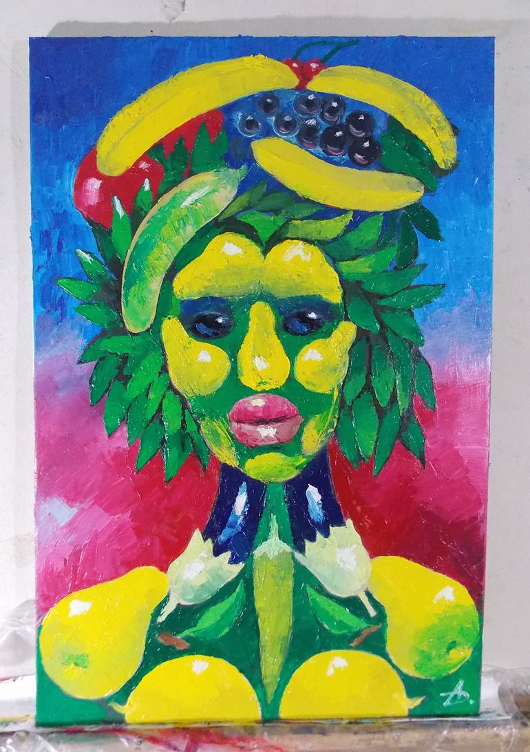 Original Modernism Abstract Painting by Daviti Asatiani