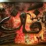 Everyone upon the Earth, all that is on Earth will perish.
wood on wood, wood wall sculpture, Arabic calligraphy