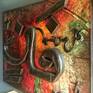 Everyone upon the Earth, all that is on Earth will perish.
wood on wood, wood wall sculpture, Arabic calligraphy