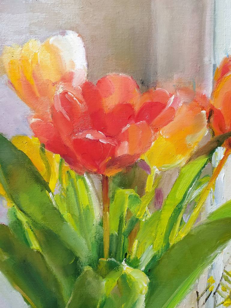 Original Impressionism Floral Painting by Valentina Andrukhova