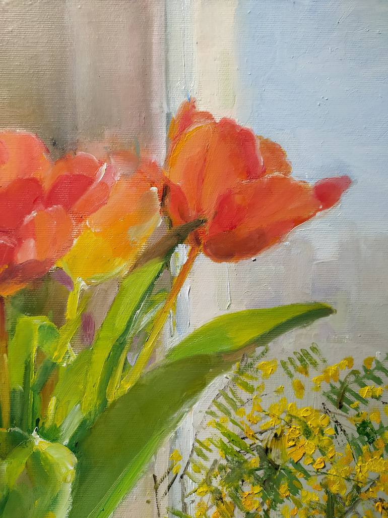 Original Impressionism Floral Painting by Valentina Andrukhova