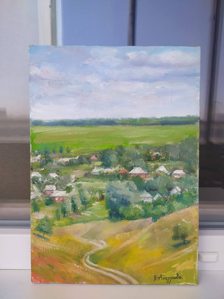 Original Impressionism Landscape Painting by Valentina Andrukhova