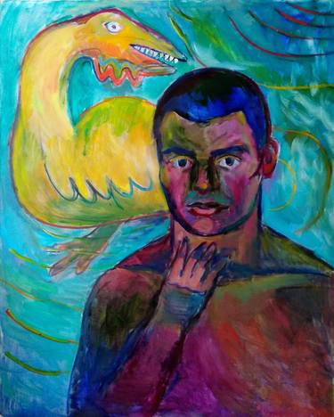Self-portrait with a sunbird thumb