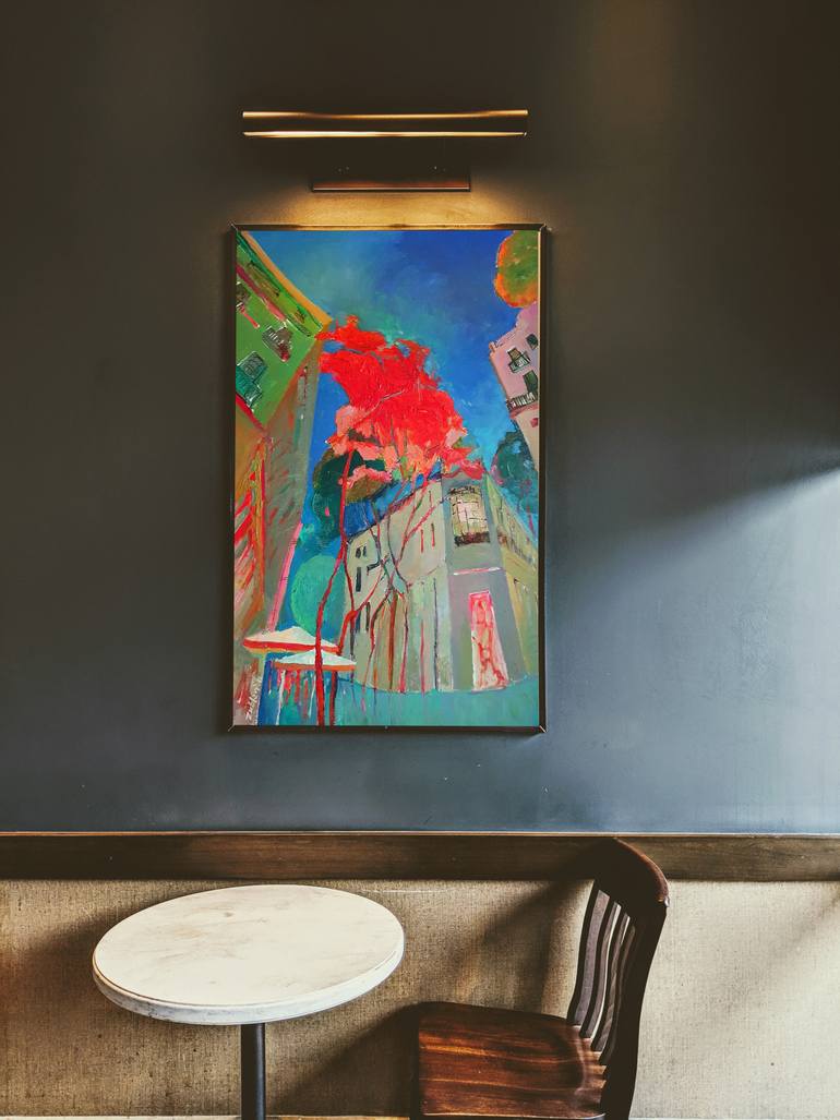 Original Abstract Expressionism Travel Painting by Olena Zublevich