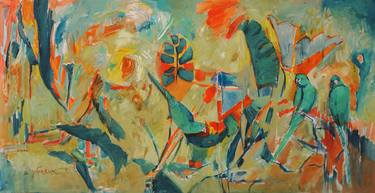 Original Abstract Expressionism Garden Paintings by Olena Zublevich