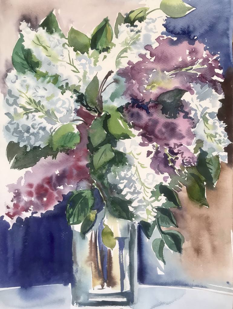 Lilac Painting by Dina Morzhina | Saatchi Art