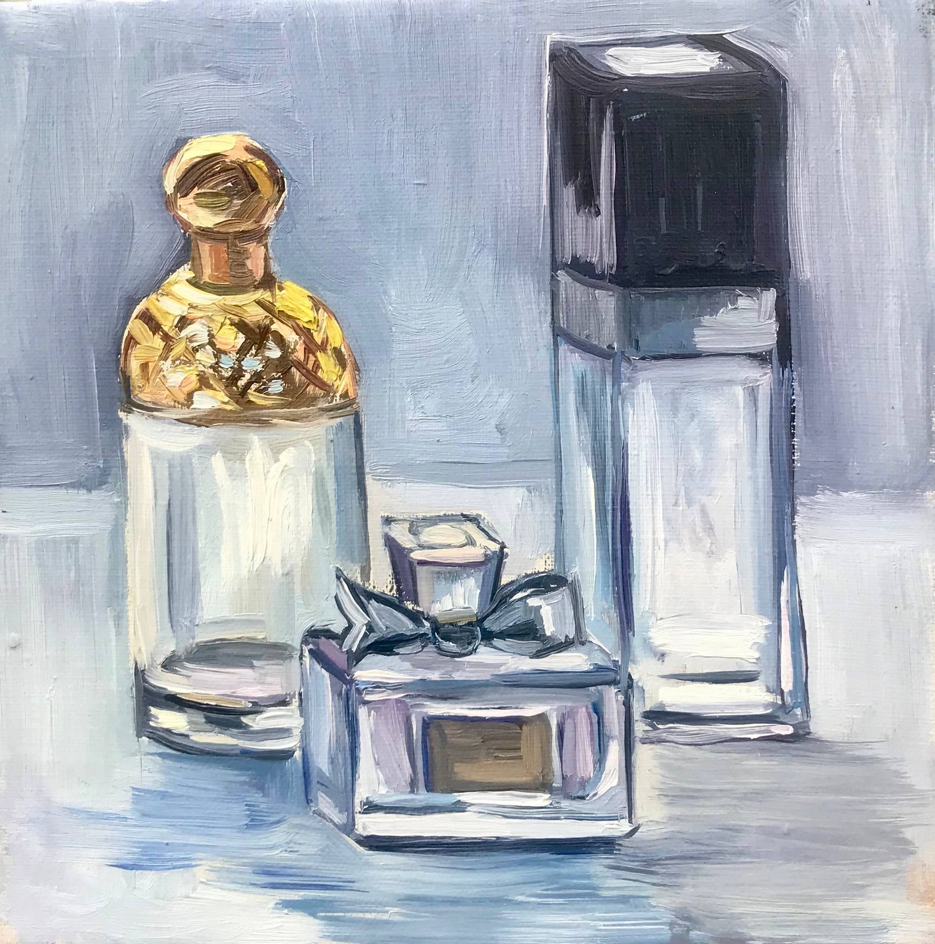 Perfume bottles Painting by Dina Morzhina | Saatchi Art