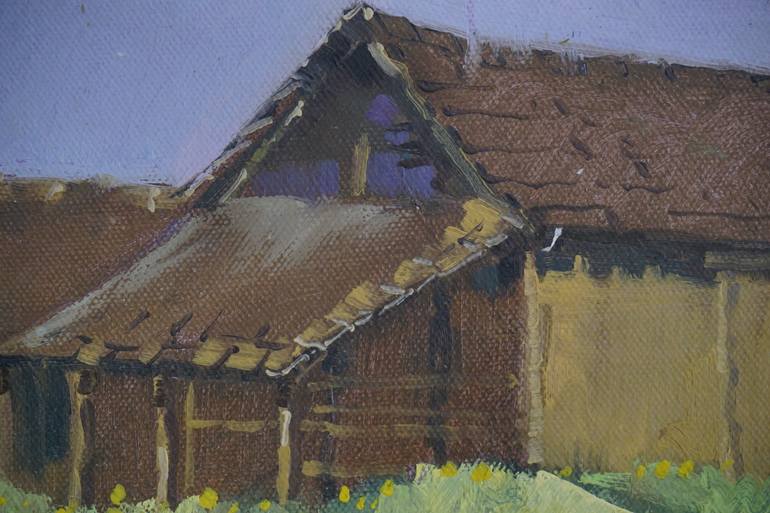 Original Impressionism Architecture Painting by Niroj Bade