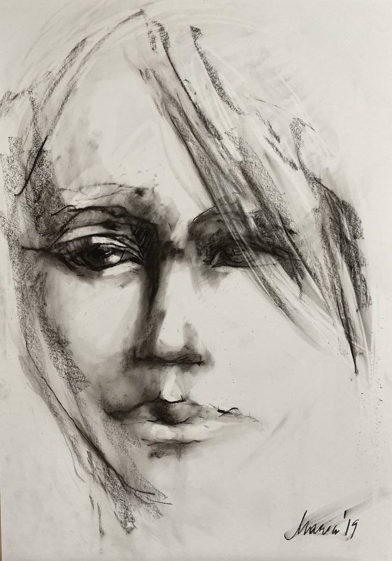 Face 4 Drawing by Maryna Polishchuk | Saatchi Art
