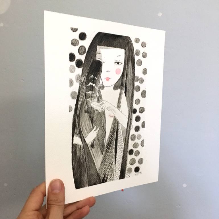 Original Figurative Fantasy Drawing by Natacha Plano