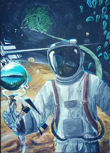 Original Outer Space Painting by Dima Ewar