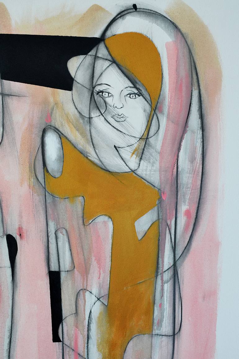 Original Abstract Women Painting by Juan Baeza