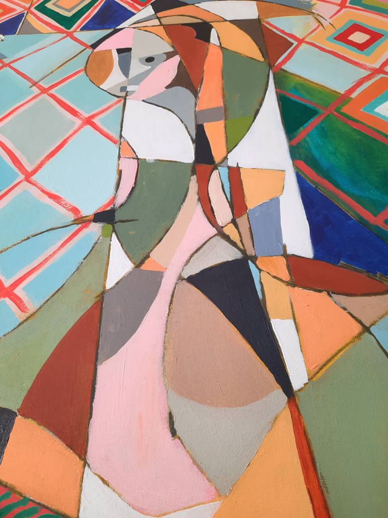 Original Abstract People Painting by Juan Baeza