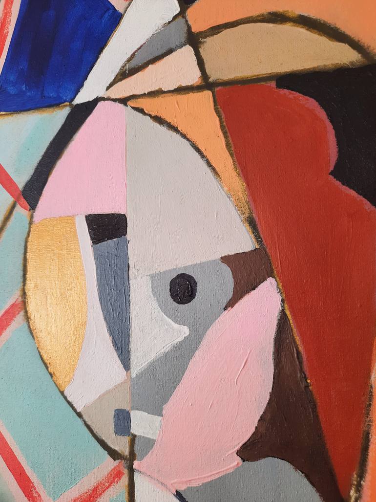 Original Abstract People Painting by Juan Baeza