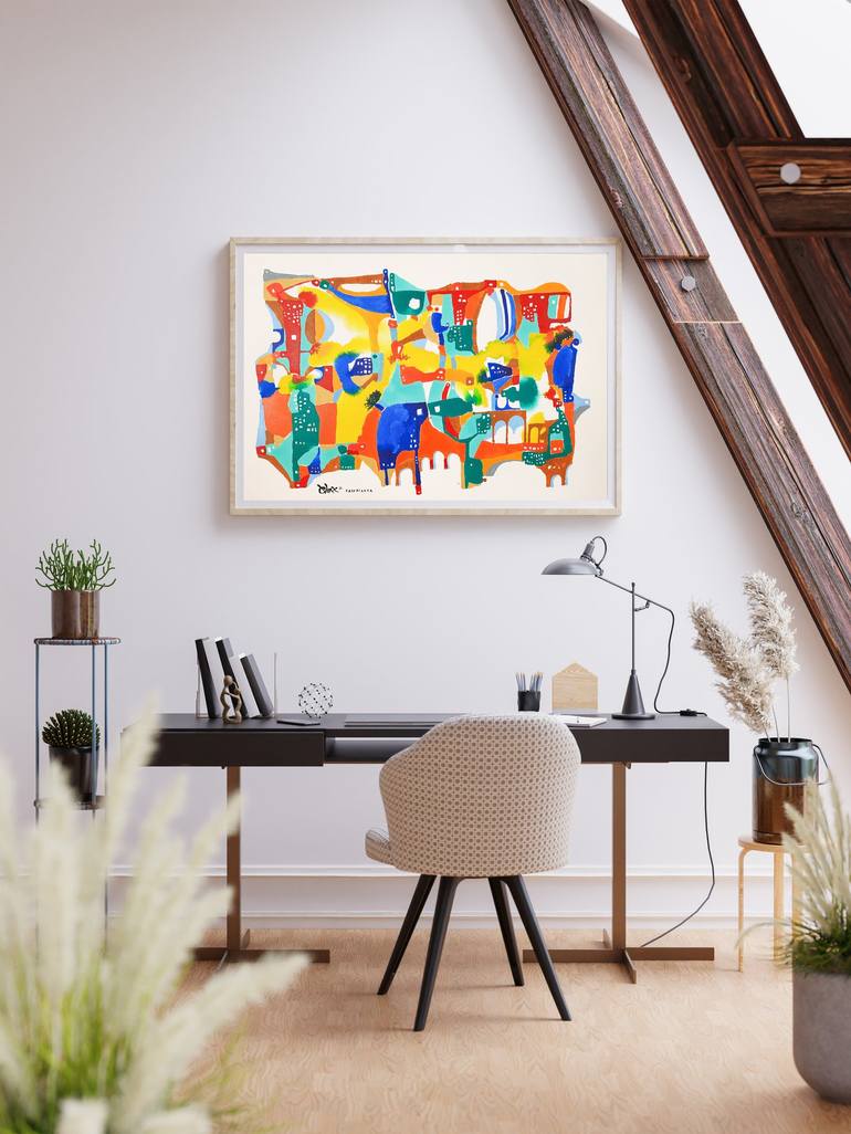 Original Abstract Expressionism Abstract Painting by Juan Baeza