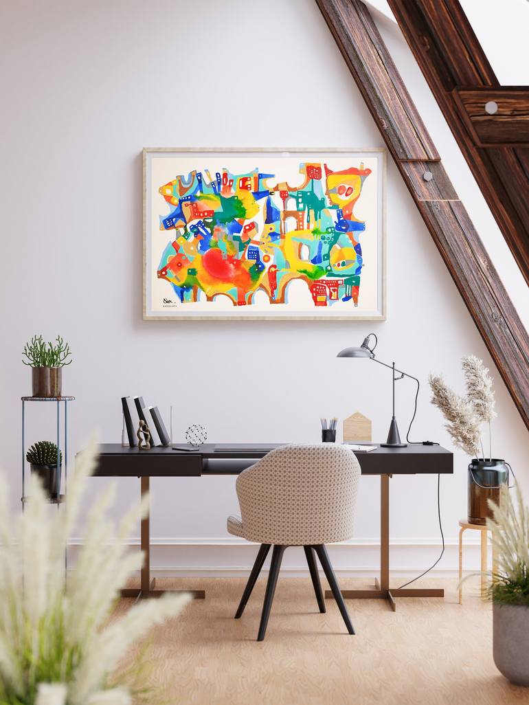 Original Abstract Expressionism Abstract Painting by Juan Baeza