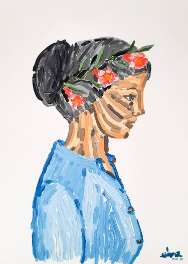 Original Expressionism Women Paintings by Juan Baeza