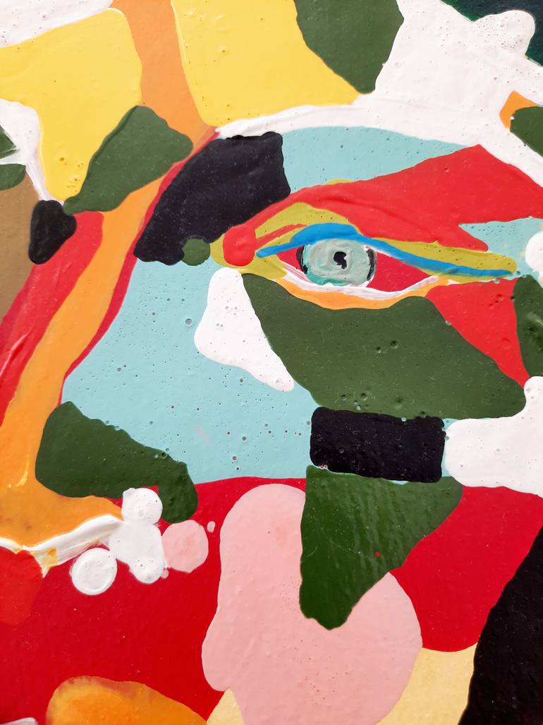 Original Abstract Expressionism People Painting by Juan Baeza