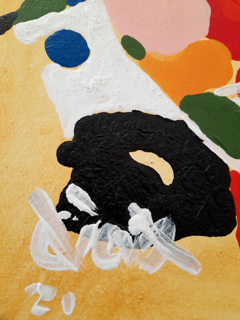 Original Abstract Expressionism People Painting by Juan Baeza