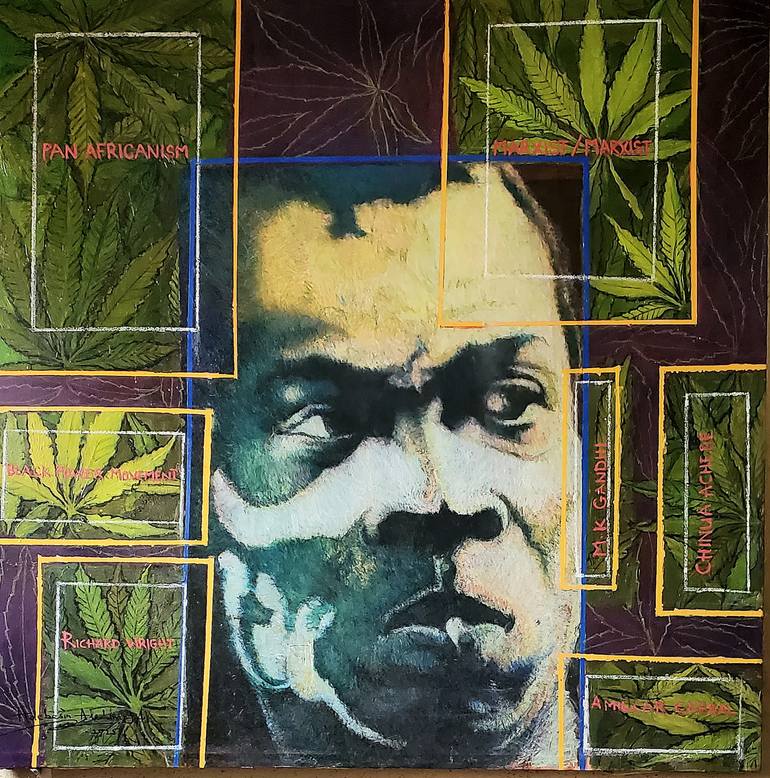 Original Famous Painting by Adebesin Adedamola  Abstract Art on Canvas  Fela Garden