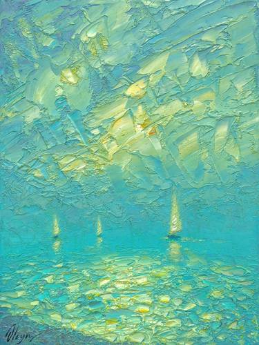 Original Impressionism Seascape Paintings by Dmitry Oleyn