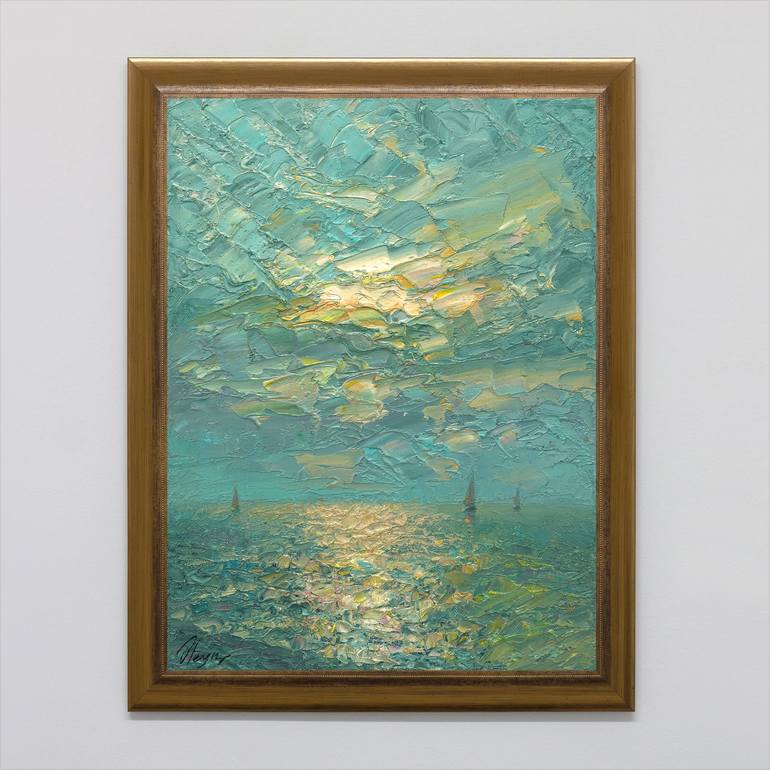 Original Impressionism Seascape Painting by Dmitry Oleyn