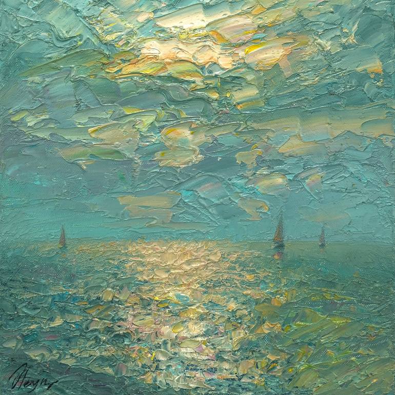 Original Impressionism Seascape Painting by Dmitry Oleyn