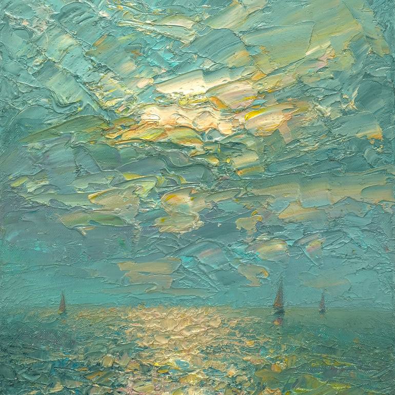 Original Impressionism Seascape Painting by Dmitry Oleyn