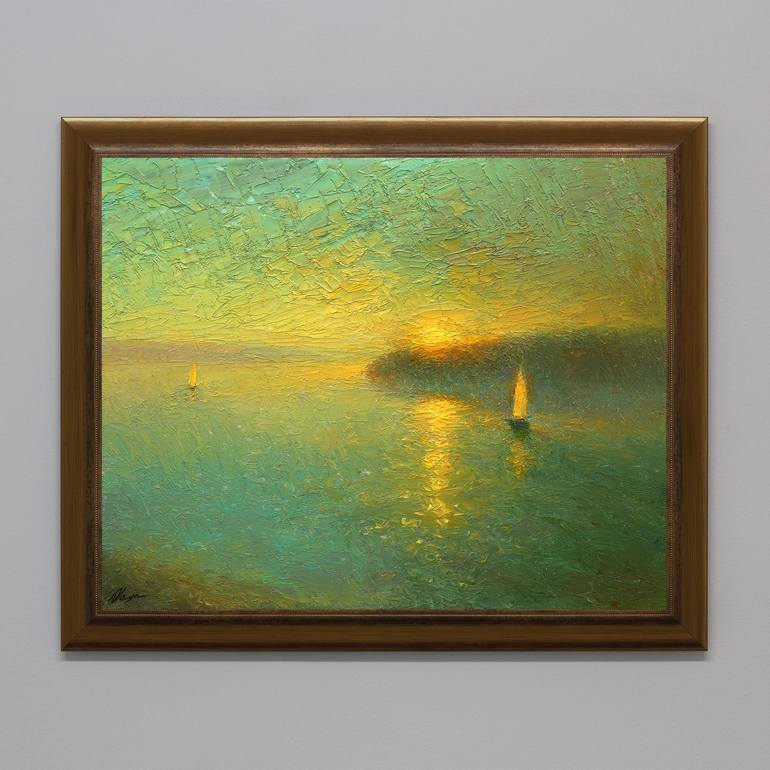 Original Impressionism Seascape Painting by Dmitry Oleyn