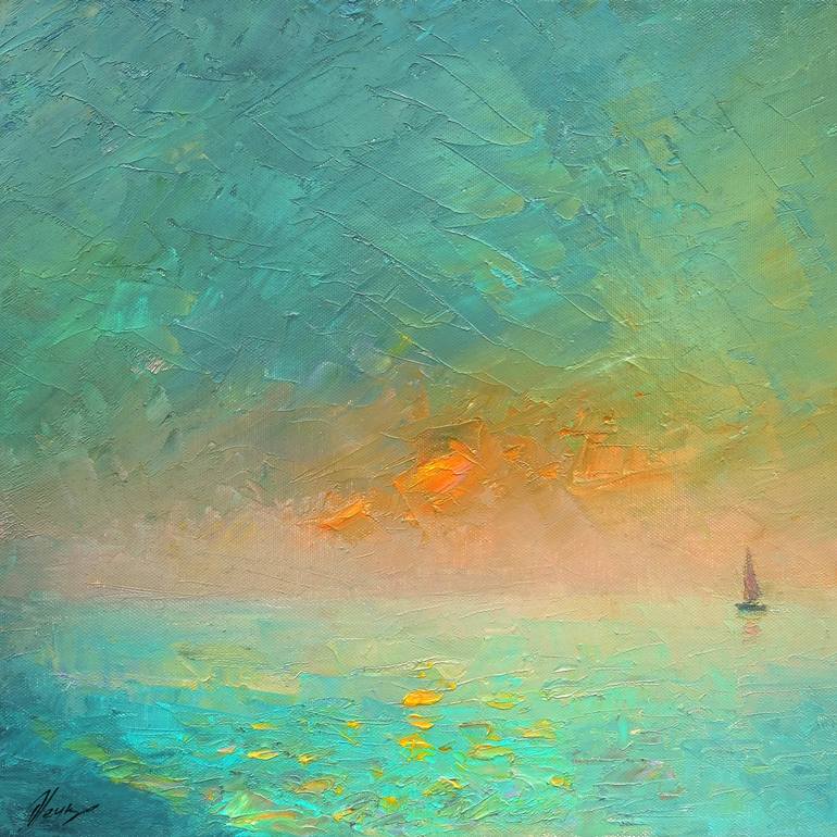 Original Impressionism Seascape Painting by Dmitry Oleyn