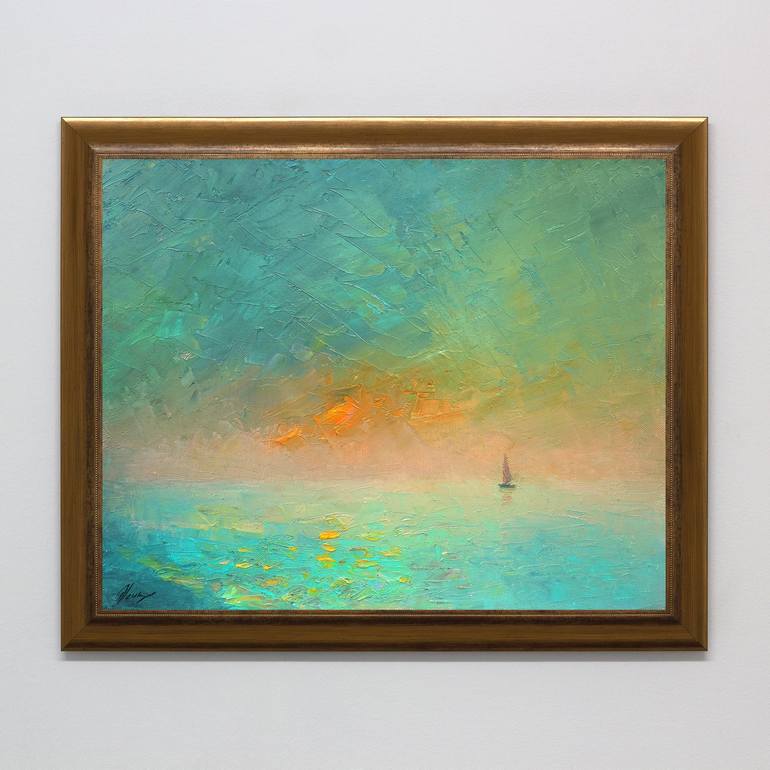 Original Impressionism Seascape Painting by Dmitry Oleyn