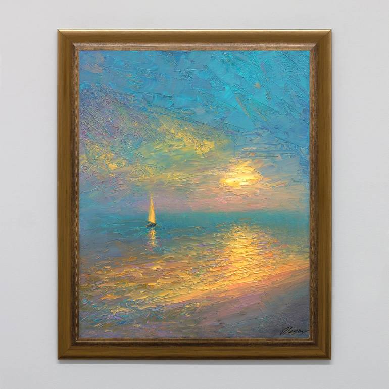 Original Impressionism Seascape Painting by Dmitry Oleyn