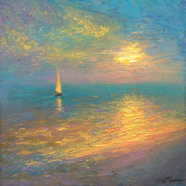 Original Impressionism Seascape Painting by Dmitry Oleyn