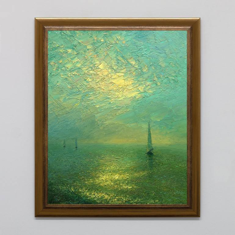 Original Impressionism Seascape Painting by Dmitry Oleyn