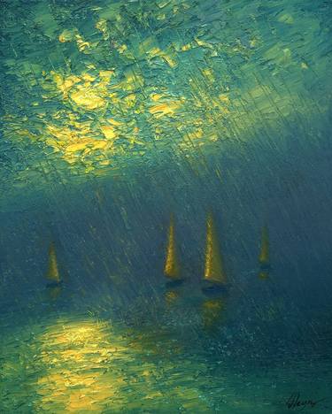 Original Impressionism Seascape Paintings by Dmitry Oleyn