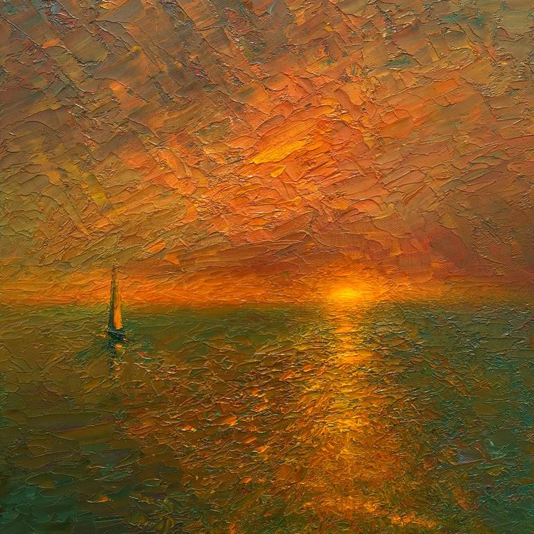 Original Impressionism Seascape Painting by Dmitry Oleyn