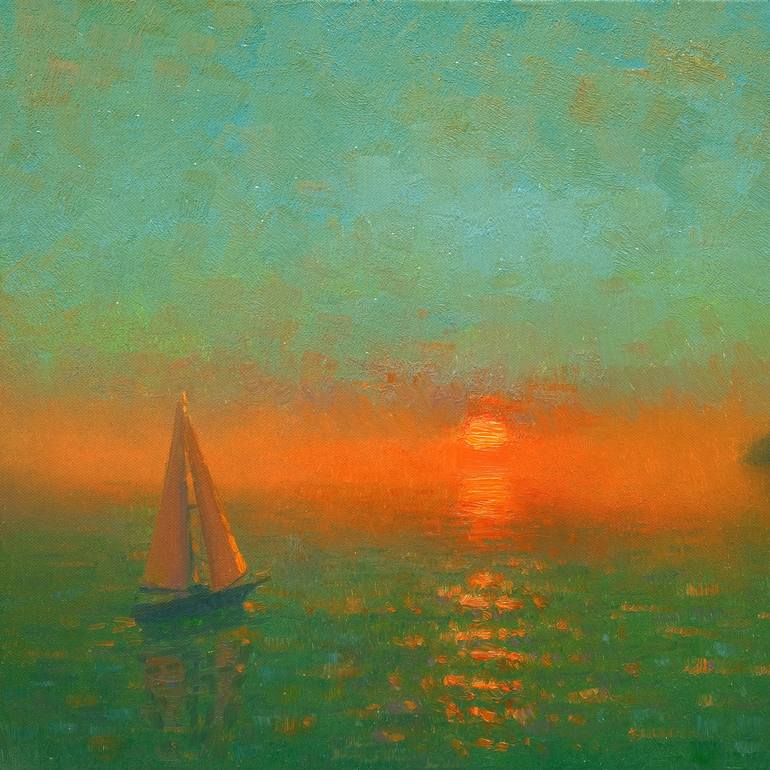 Original Impressionism Seascape Painting by Dmitry Oleyn