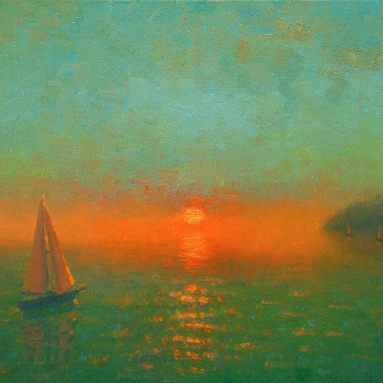 Original Impressionism Seascape Painting by Dmitry Oleyn