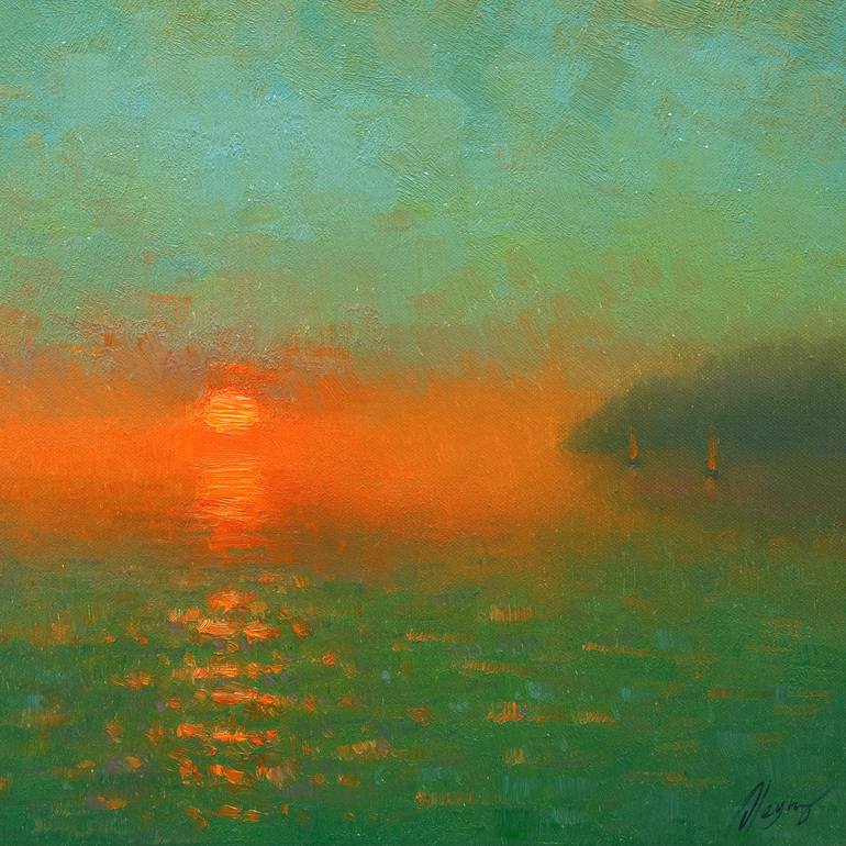 Original Impressionism Seascape Painting by Dmitry Oleyn