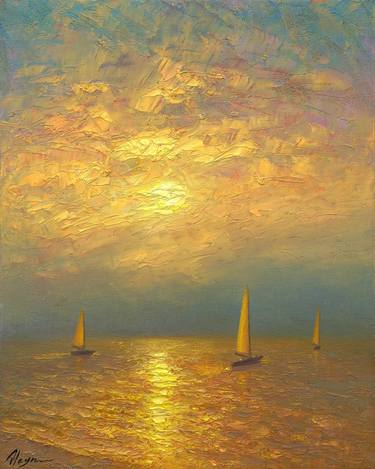 Original Impressionism Seascape Paintings by Dmitry Oleyn