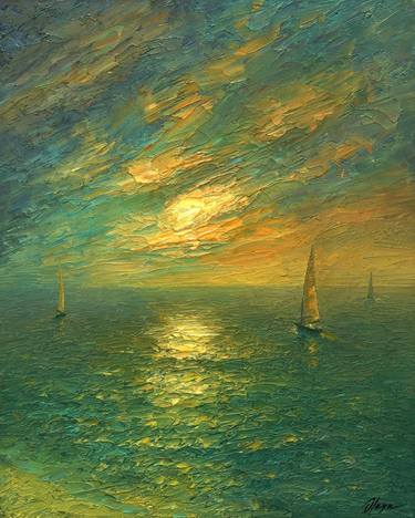 Original Impressionism Seascape Paintings by Dmitry Oleyn
