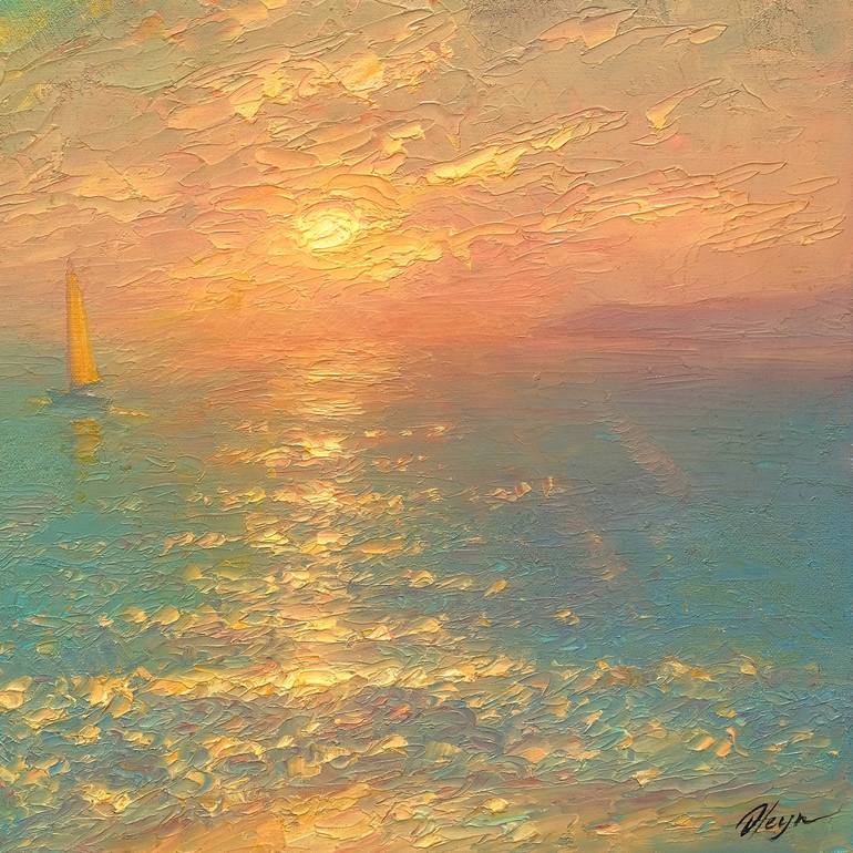 Original Impressionism Seascape Painting by Dmitry Oleyn