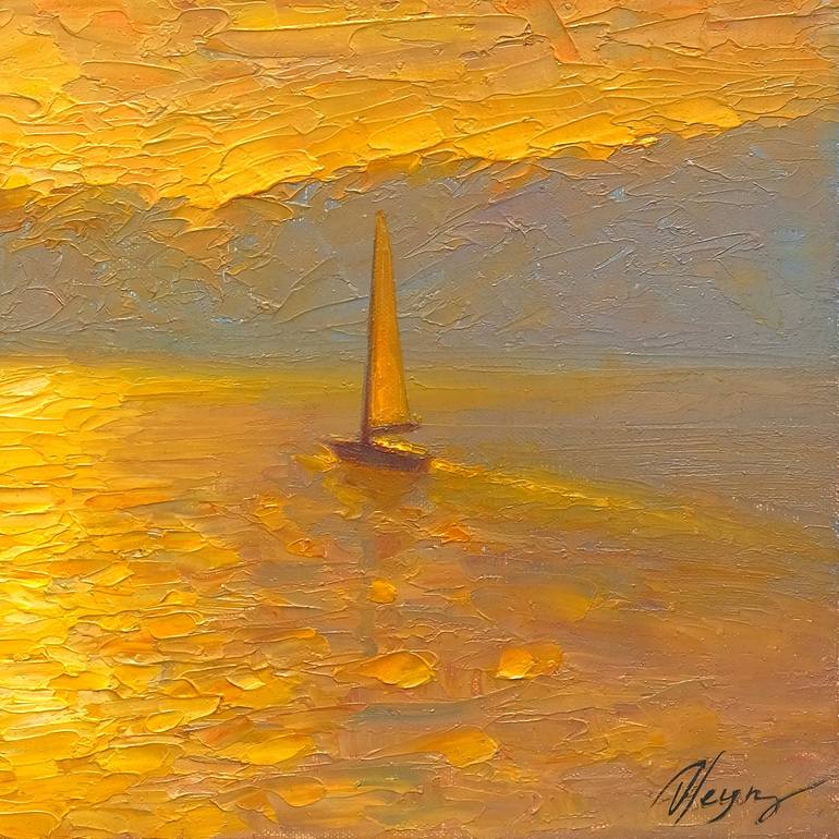 Original Impressionism Seascape Painting by Dmitry Oleyn