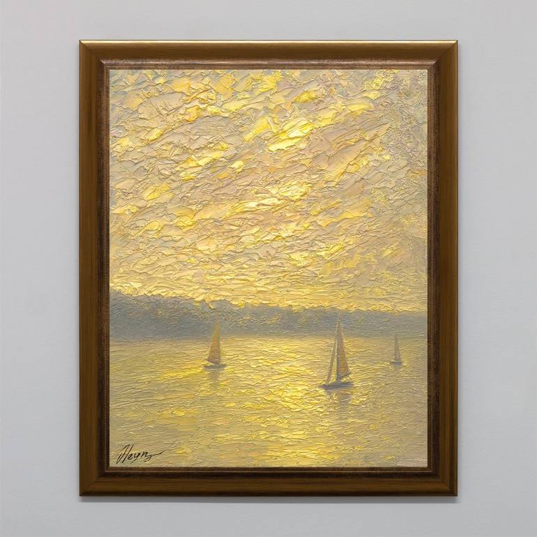 Original Impressionism Seascape Painting by Dmitry Oleyn