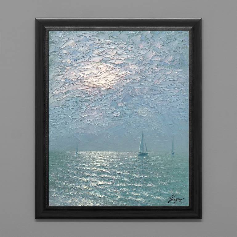 Original Impressionism Seascape Painting by Dmitry Oleyn