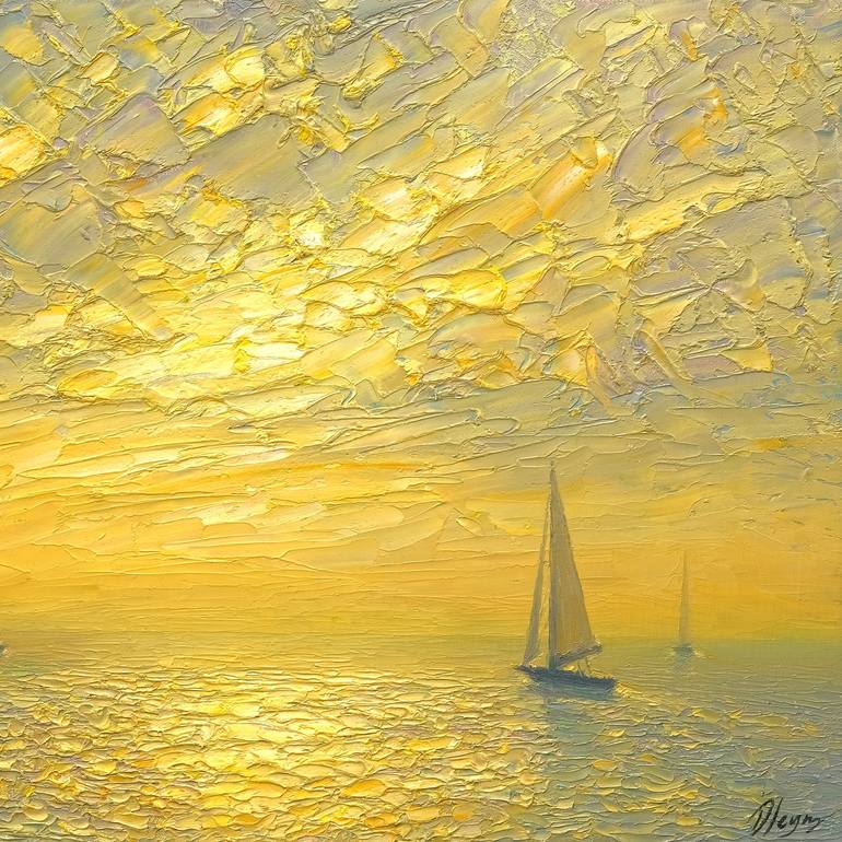 Original Impressionism Seascape Painting by Dmitry Oleyn