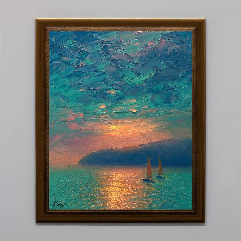 Original Impressionism Seascape Painting by Dmitry Oleyn